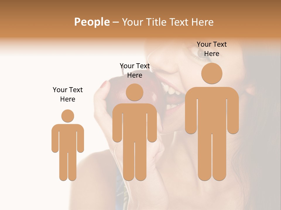 Holding Tanned Caucasian PowerPoint Template