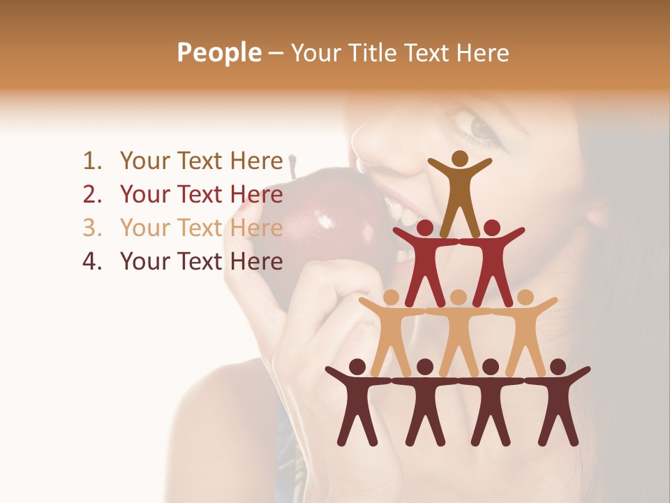 Holding Tanned Caucasian PowerPoint Template