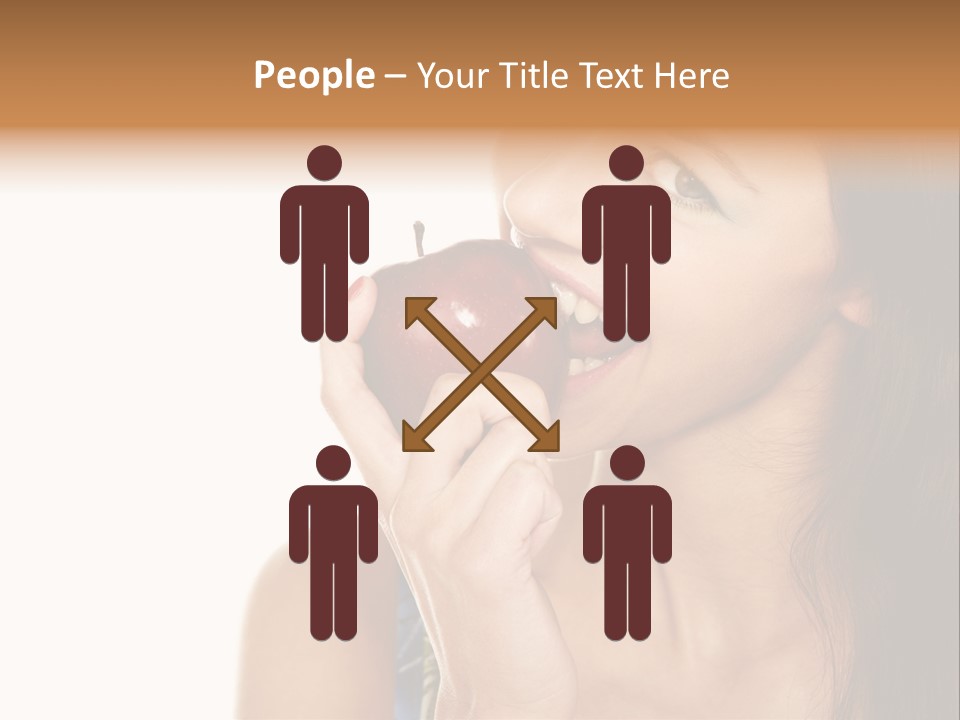 Holding Tanned Caucasian PowerPoint Template