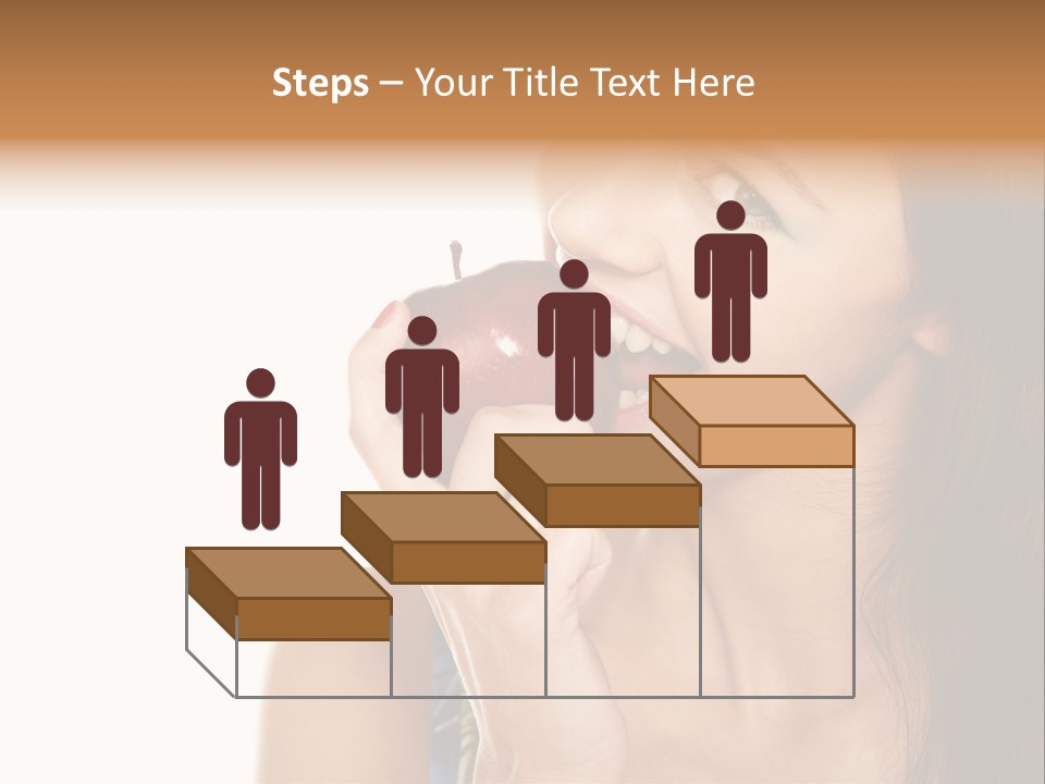 Holding Tanned Caucasian PowerPoint Template