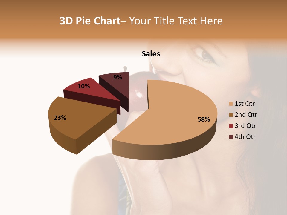 Holding Tanned Caucasian PowerPoint Template
