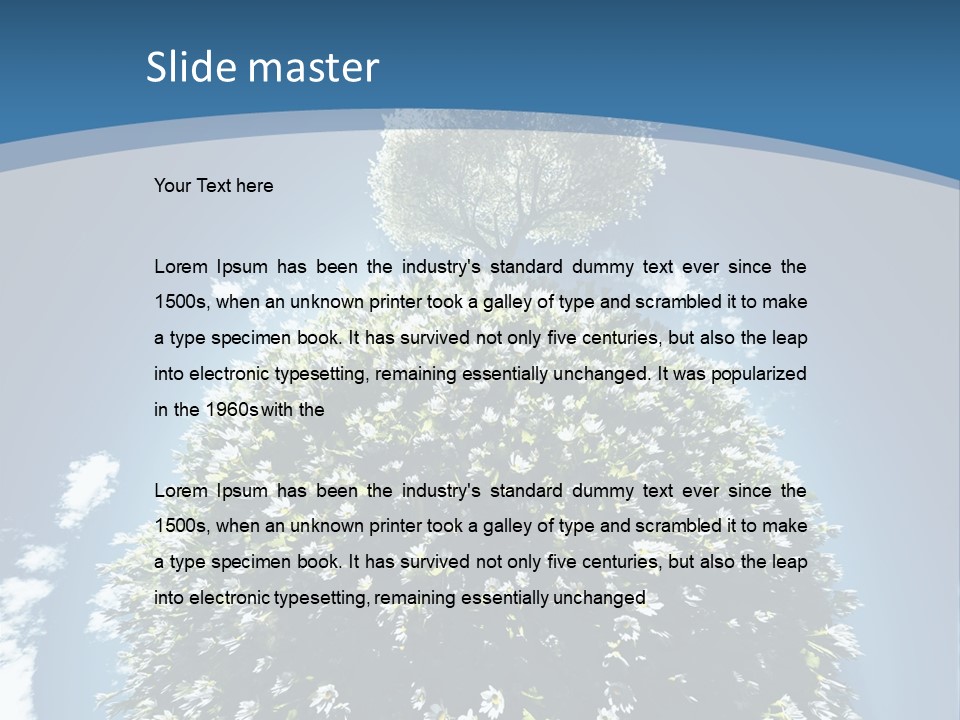 Clouds Idyllic Tree PowerPoint Template