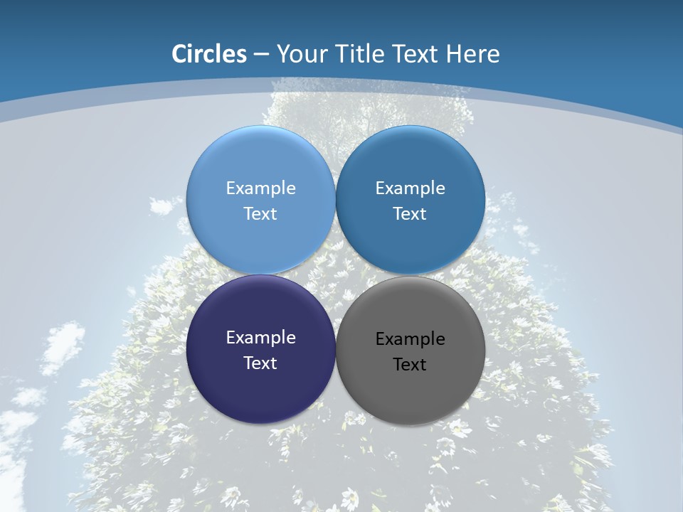 Clouds Idyllic Tree PowerPoint Template