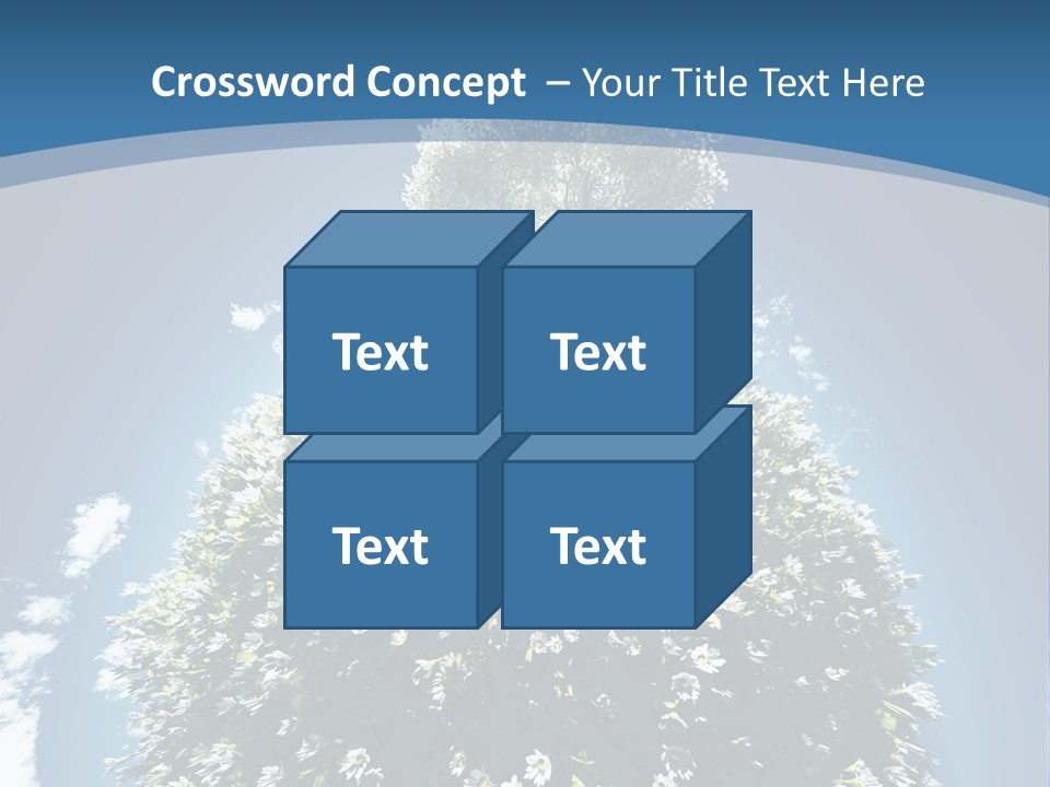 Clouds Idyllic Tree PowerPoint Template