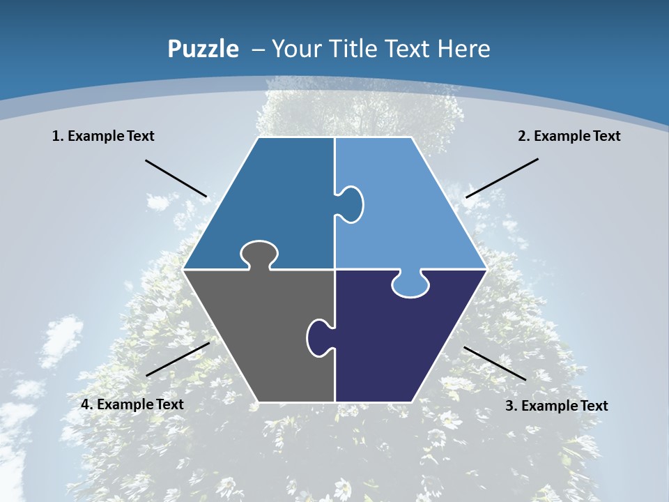 Clouds Idyllic Tree PowerPoint Template