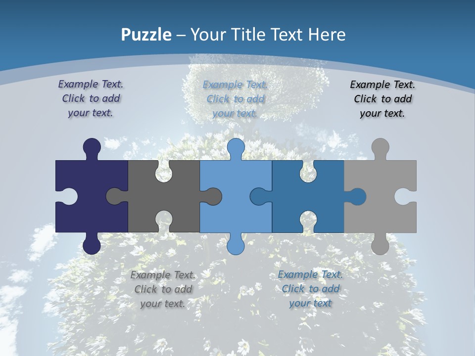 Clouds Idyllic Tree PowerPoint Template