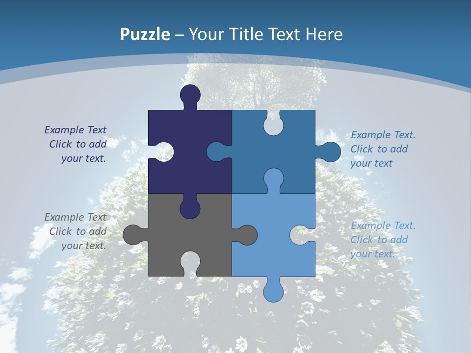 Clouds Idyllic Tree PowerPoint Template