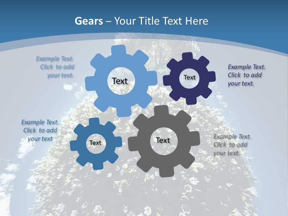 Clouds Idyllic Tree PowerPoint Template