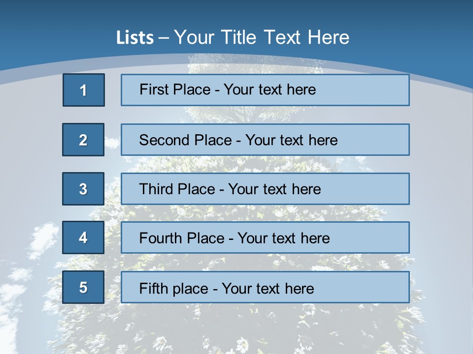 Clouds Idyllic Tree PowerPoint Template