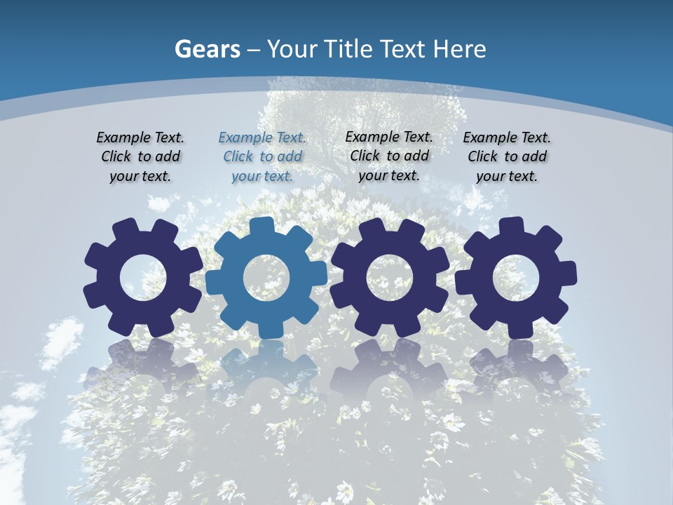 Clouds Idyllic Tree PowerPoint Template