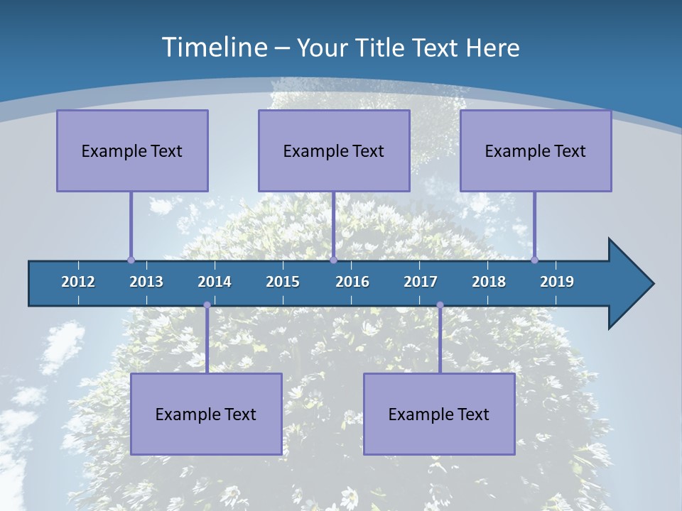 Clouds Idyllic Tree PowerPoint Template