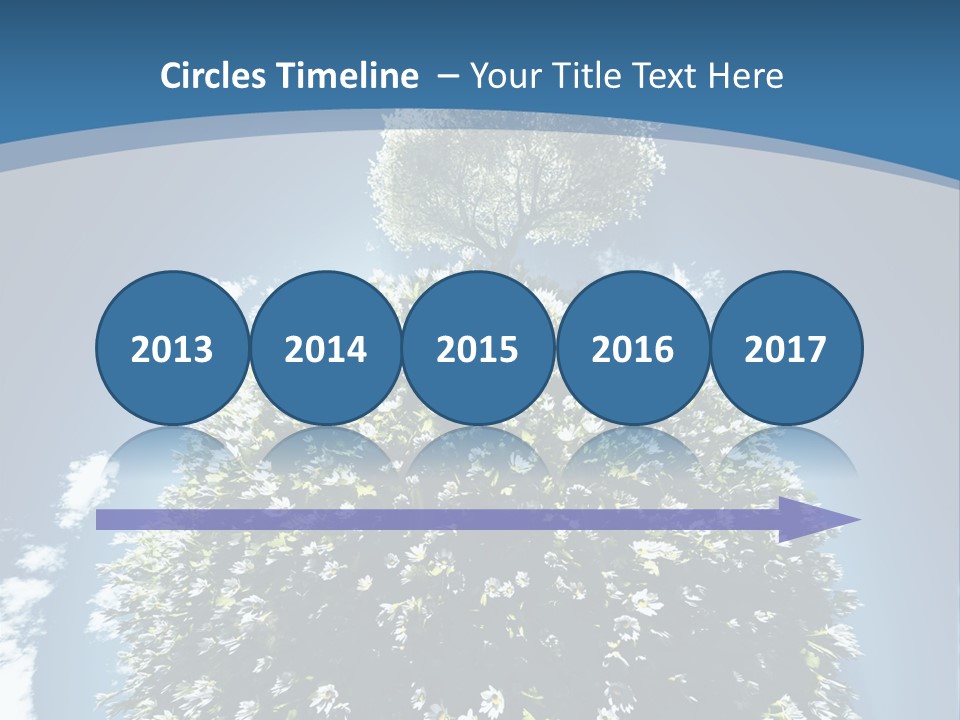 Clouds Idyllic Tree PowerPoint Template