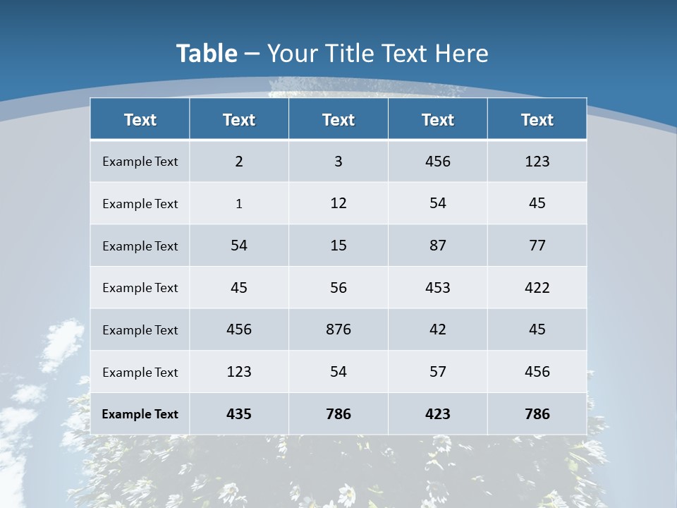 Clouds Idyllic Tree PowerPoint Template