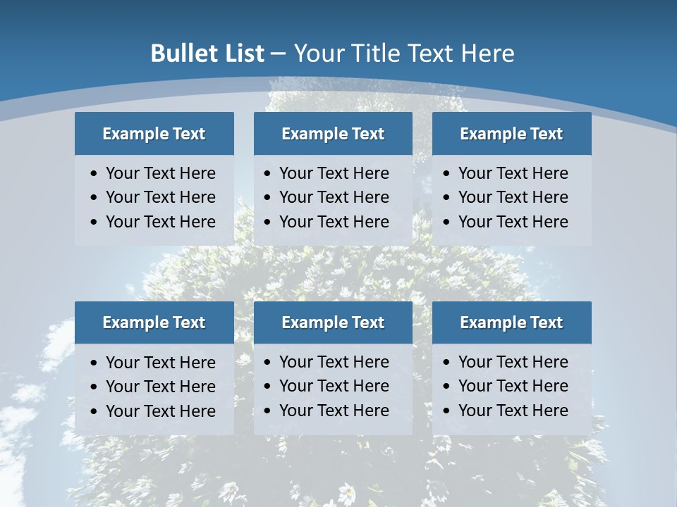 Clouds Idyllic Tree PowerPoint Template