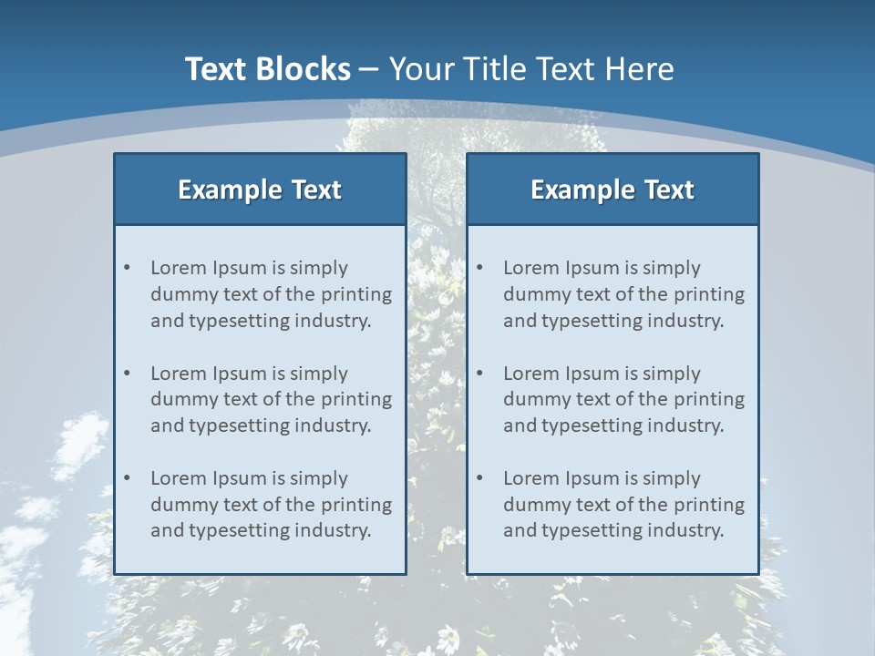 Clouds Idyllic Tree PowerPoint Template