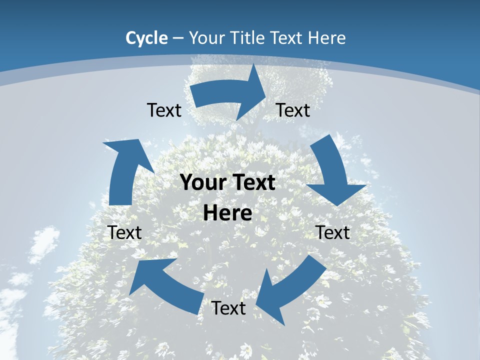 Clouds Idyllic Tree PowerPoint Template