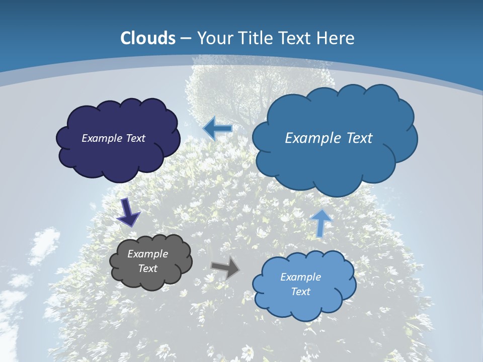 Clouds Idyllic Tree PowerPoint Template