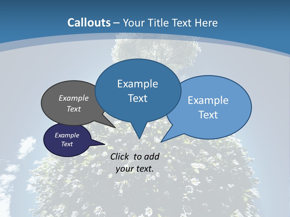 Clouds Idyllic Tree PowerPoint Template