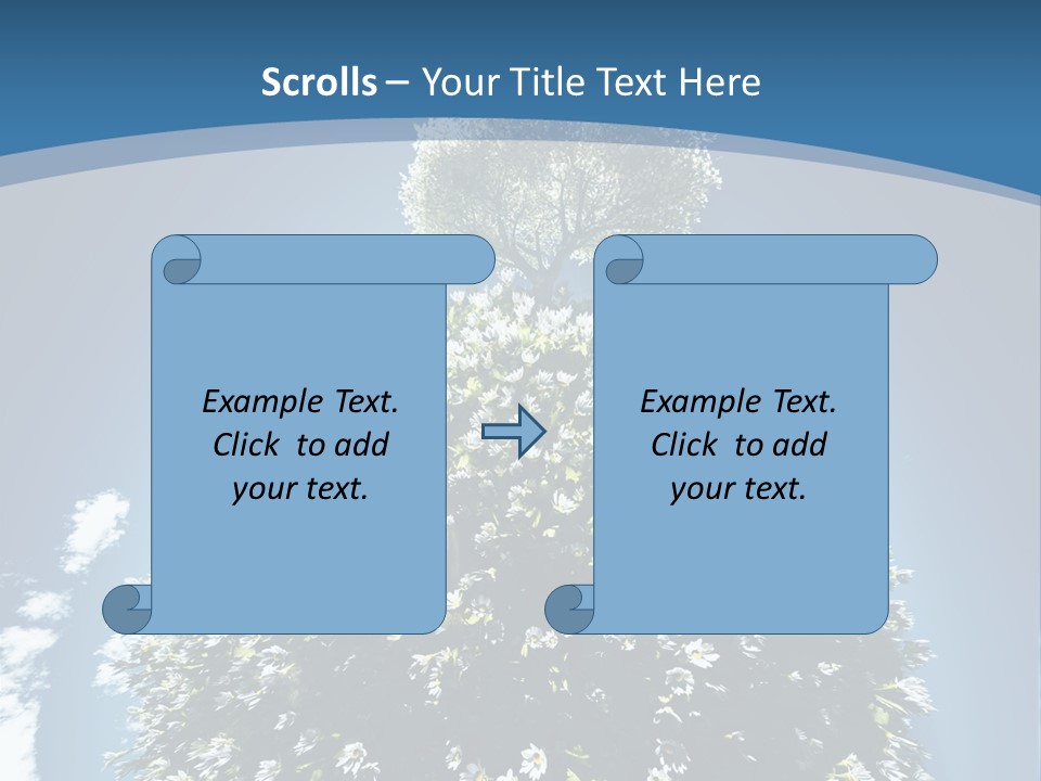 Clouds Idyllic Tree PowerPoint Template