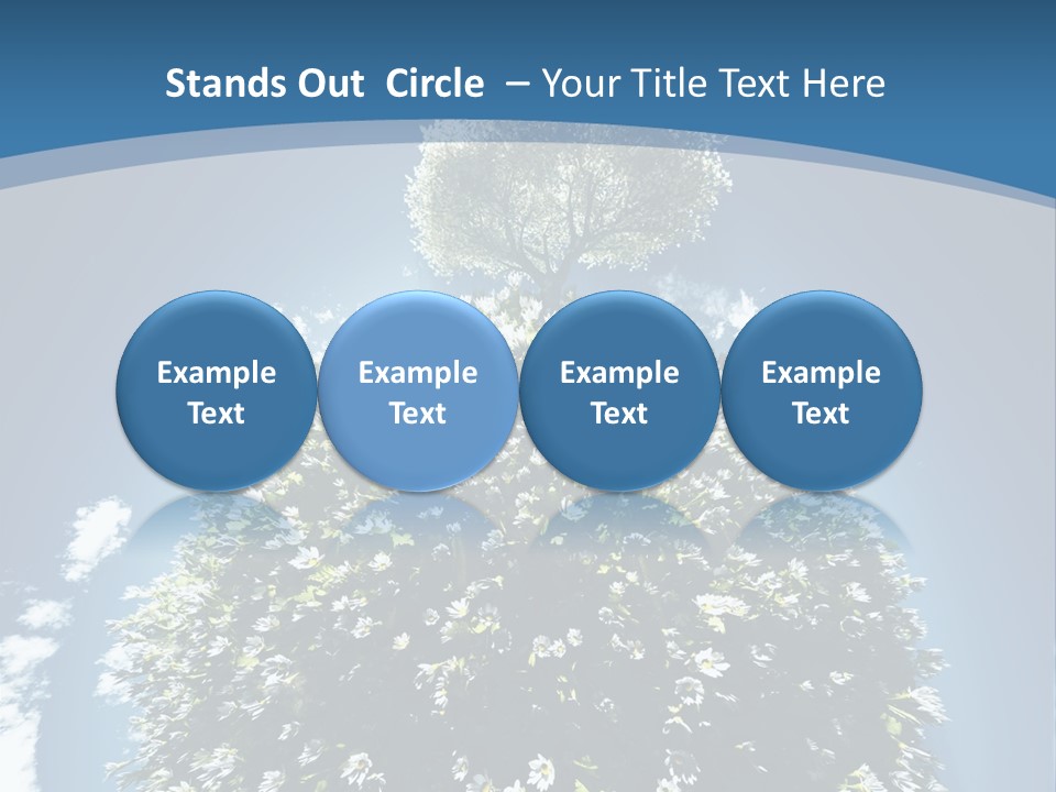 Clouds Idyllic Tree PowerPoint Template