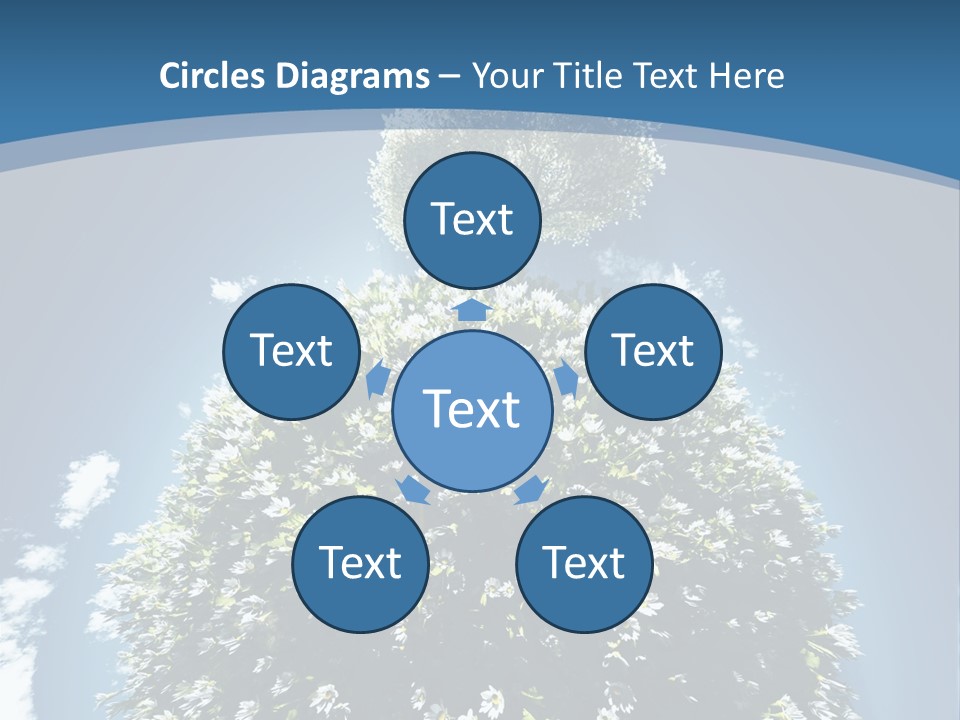 Clouds Idyllic Tree PowerPoint Template