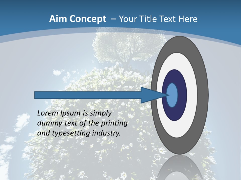 Clouds Idyllic Tree PowerPoint Template