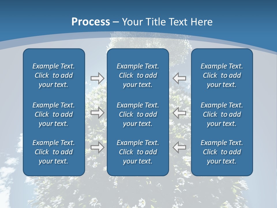 Clouds Idyllic Tree PowerPoint Template