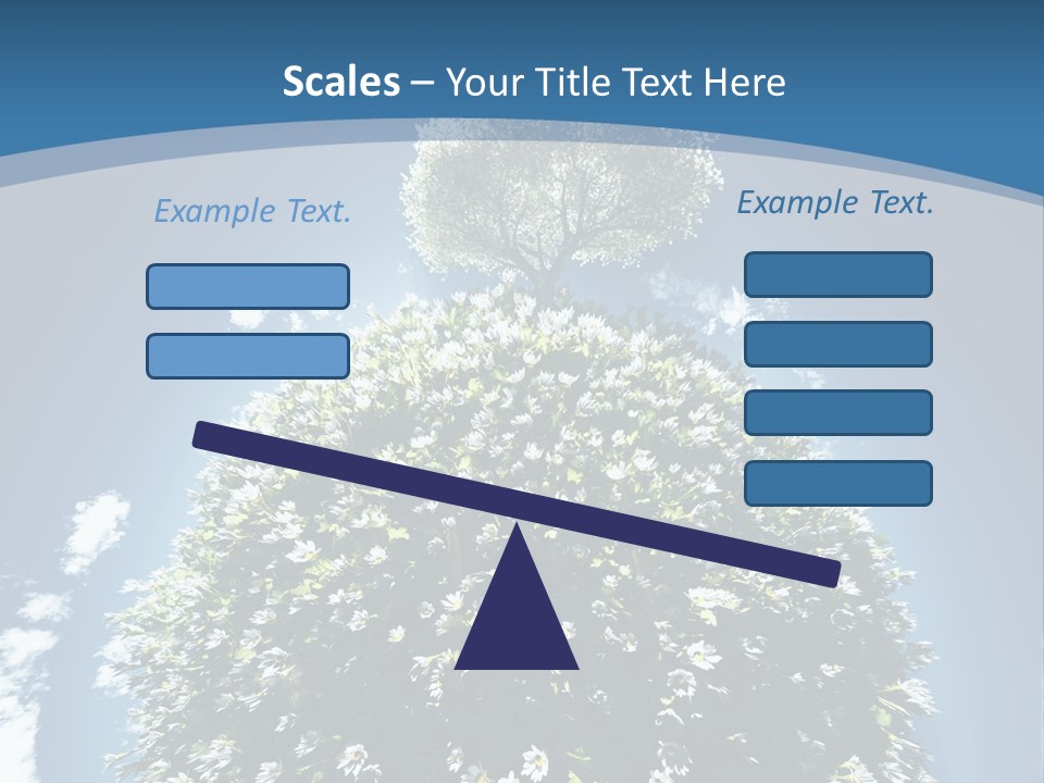 Clouds Idyllic Tree PowerPoint Template