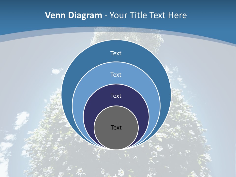 Clouds Idyllic Tree PowerPoint Template