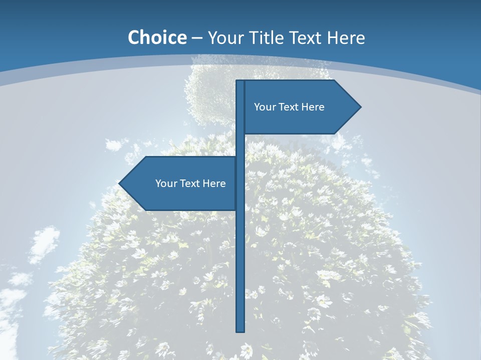 Clouds Idyllic Tree PowerPoint Template