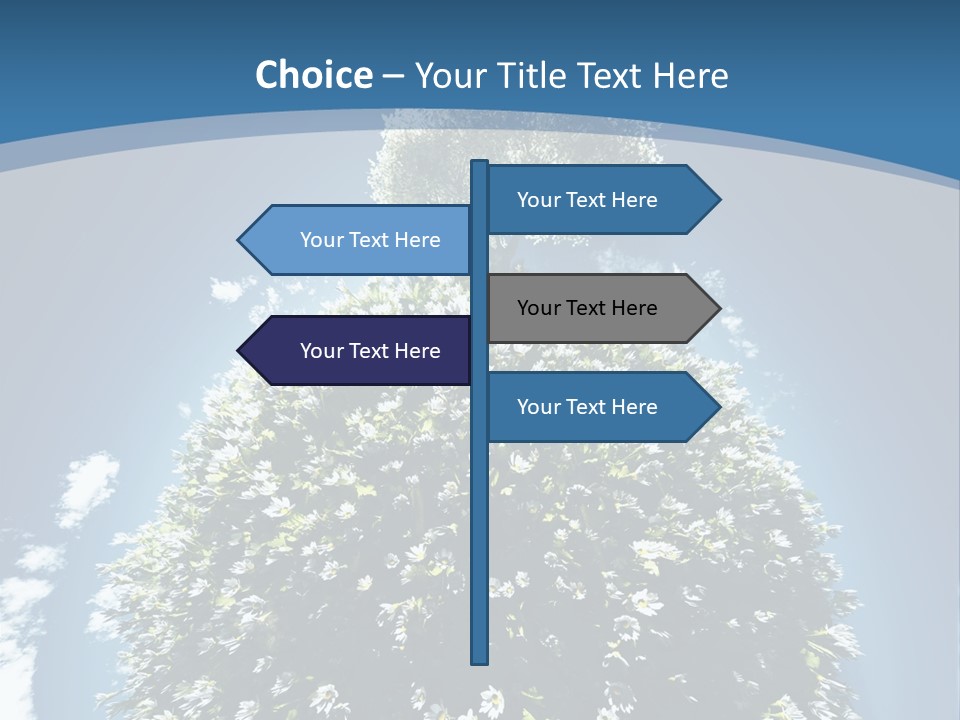 Clouds Idyllic Tree PowerPoint Template