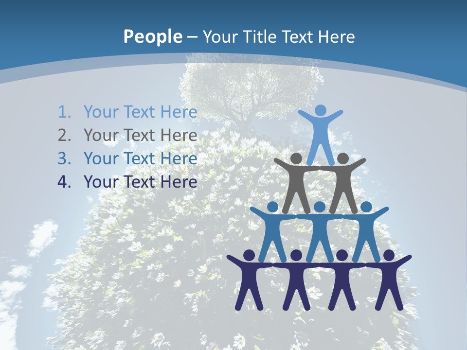 Clouds Idyllic Tree PowerPoint Template