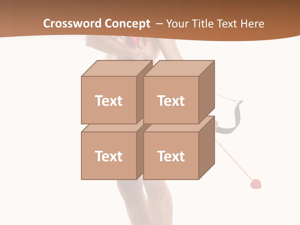 Heart Arrow Sign PowerPoint Template