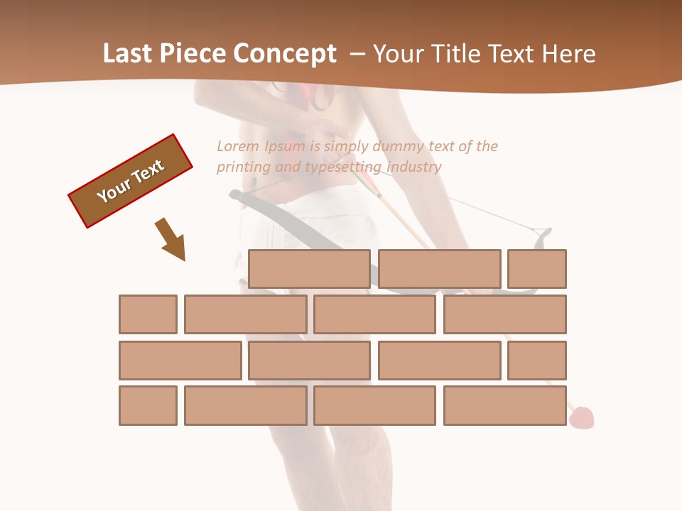 Heart Arrow Sign PowerPoint Template