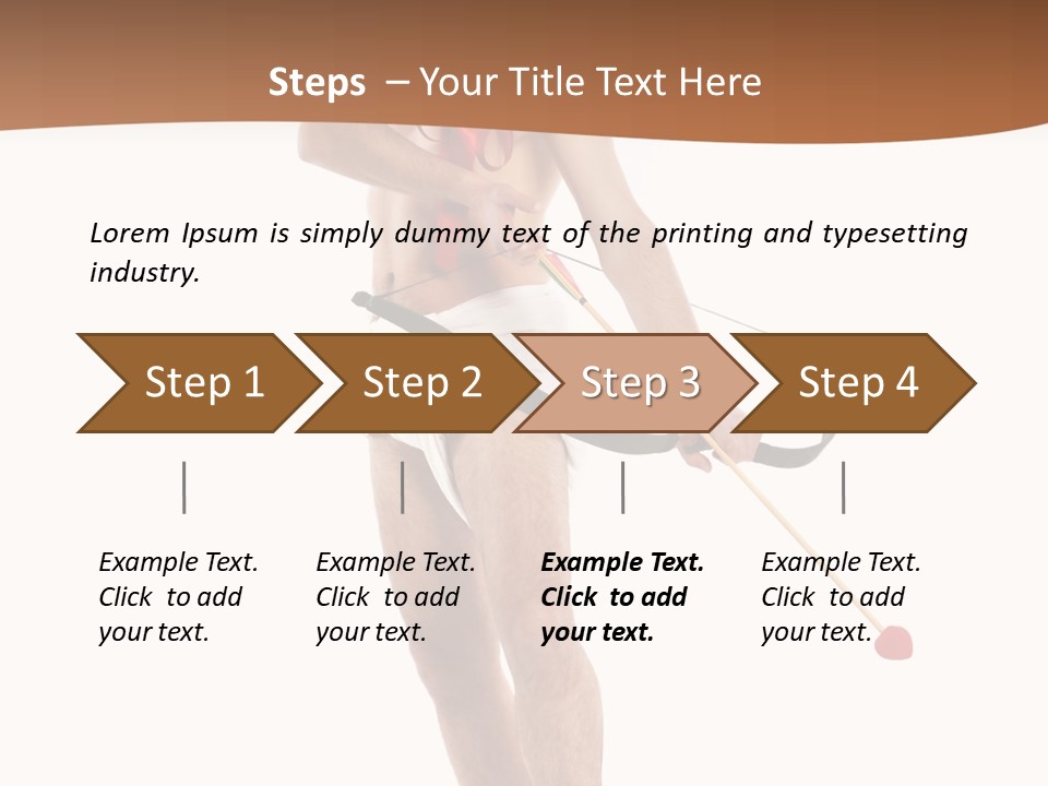Heart Arrow Sign PowerPoint Template