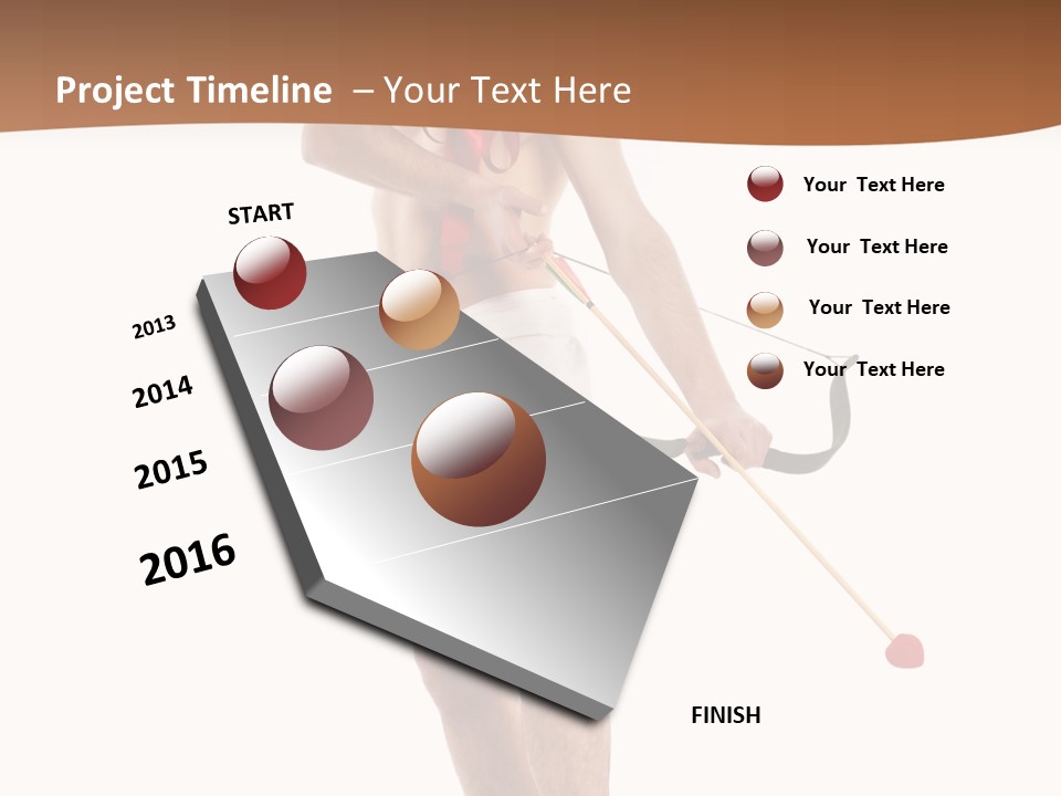 Heart Arrow Sign PowerPoint Template