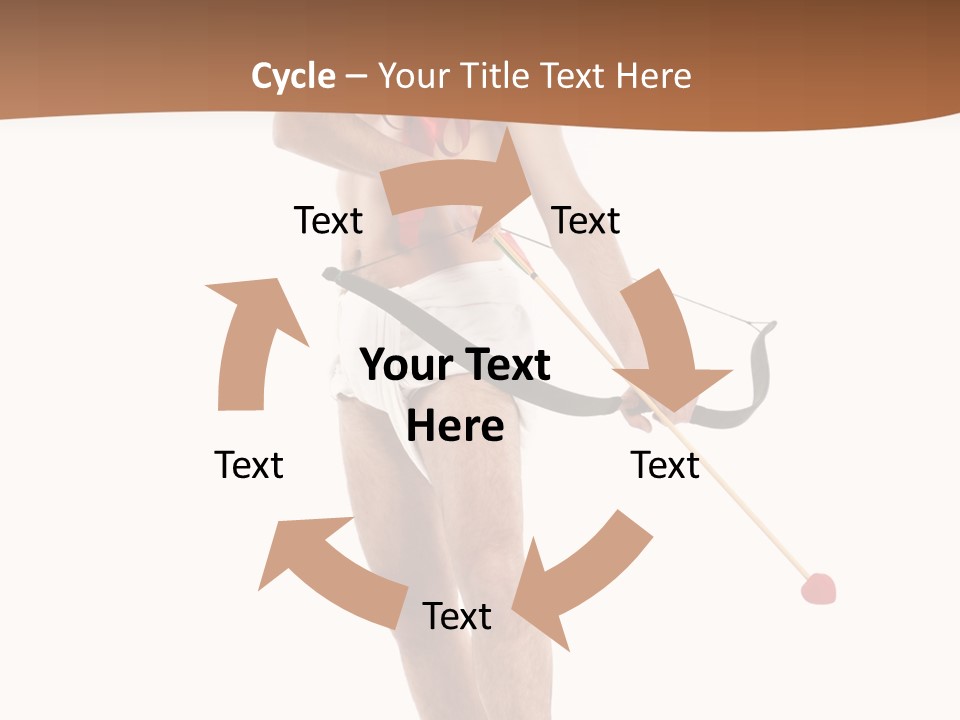 Heart Arrow Sign PowerPoint Template