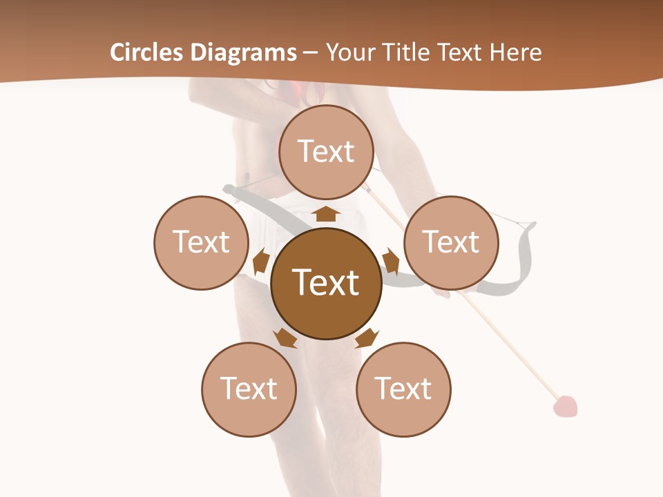 Heart Arrow Sign PowerPoint Template