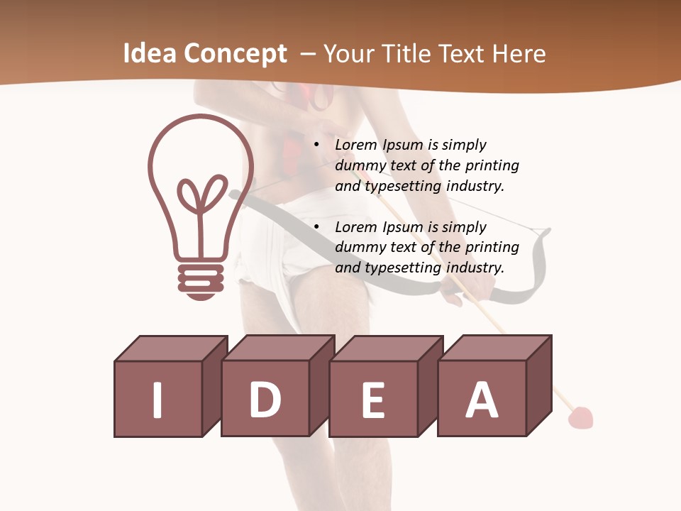 Heart Arrow Sign PowerPoint Template