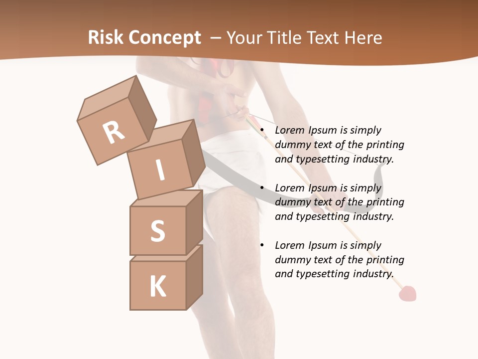 Heart Arrow Sign PowerPoint Template