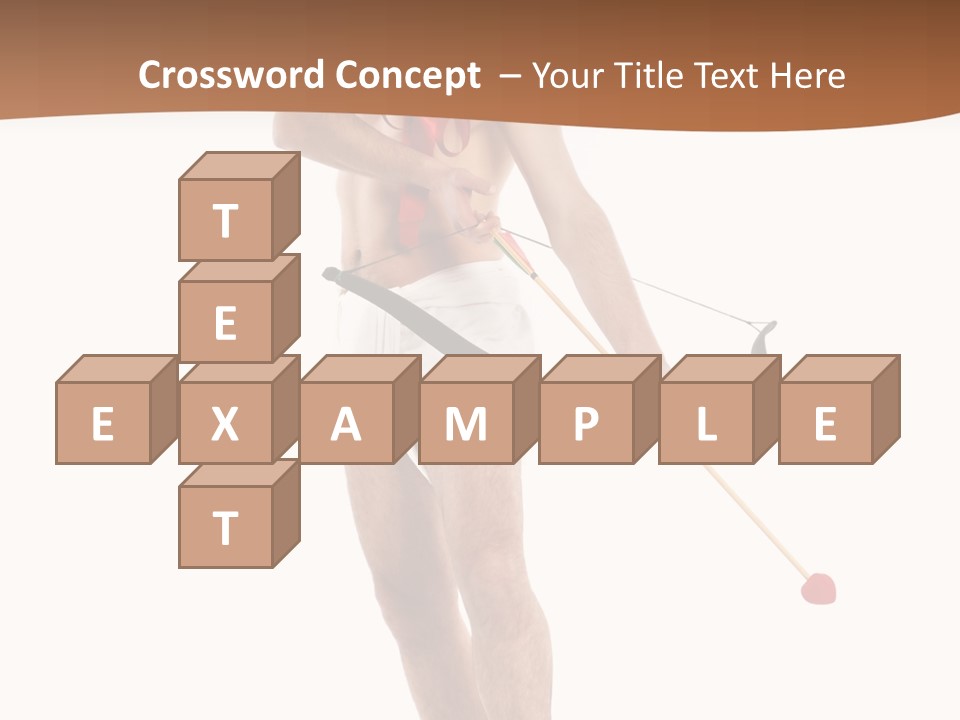 Heart Arrow Sign PowerPoint Template