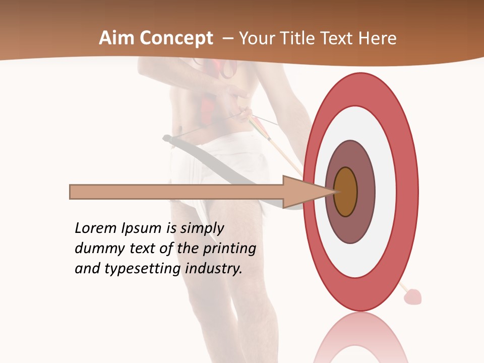 Heart Arrow Sign PowerPoint Template