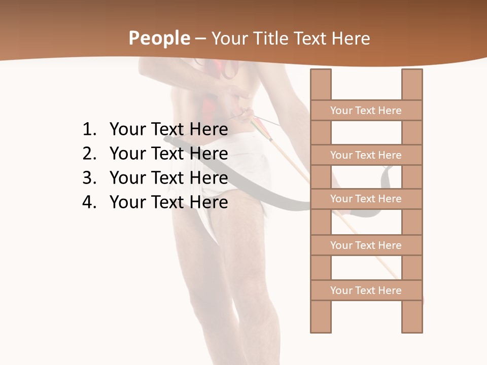 Heart Arrow Sign PowerPoint Template