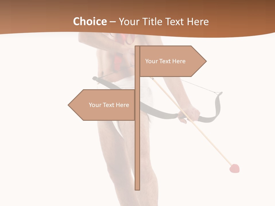 Heart Arrow Sign PowerPoint Template