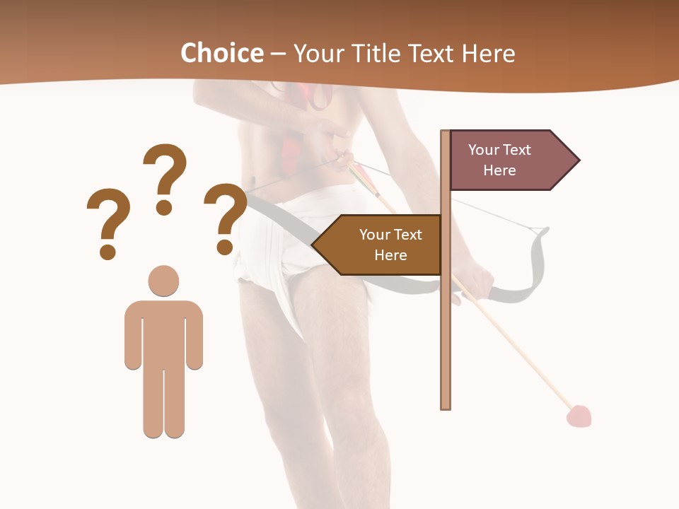 Heart Arrow Sign PowerPoint Template