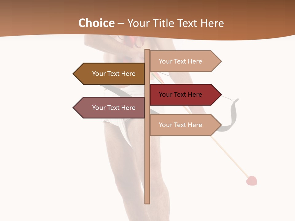 Heart Arrow Sign PowerPoint Template