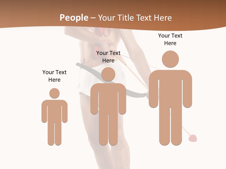 Heart Arrow Sign PowerPoint Template