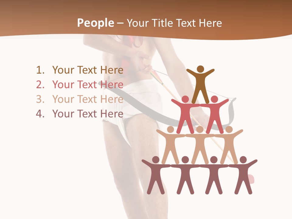 Heart Arrow Sign PowerPoint Template