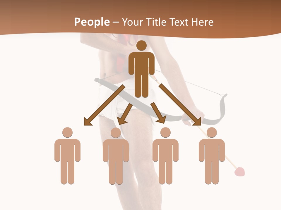 Heart Arrow Sign PowerPoint Template