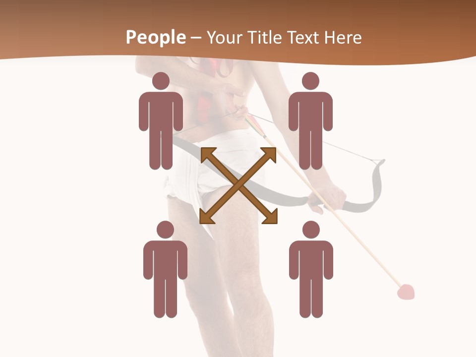 Heart Arrow Sign PowerPoint Template